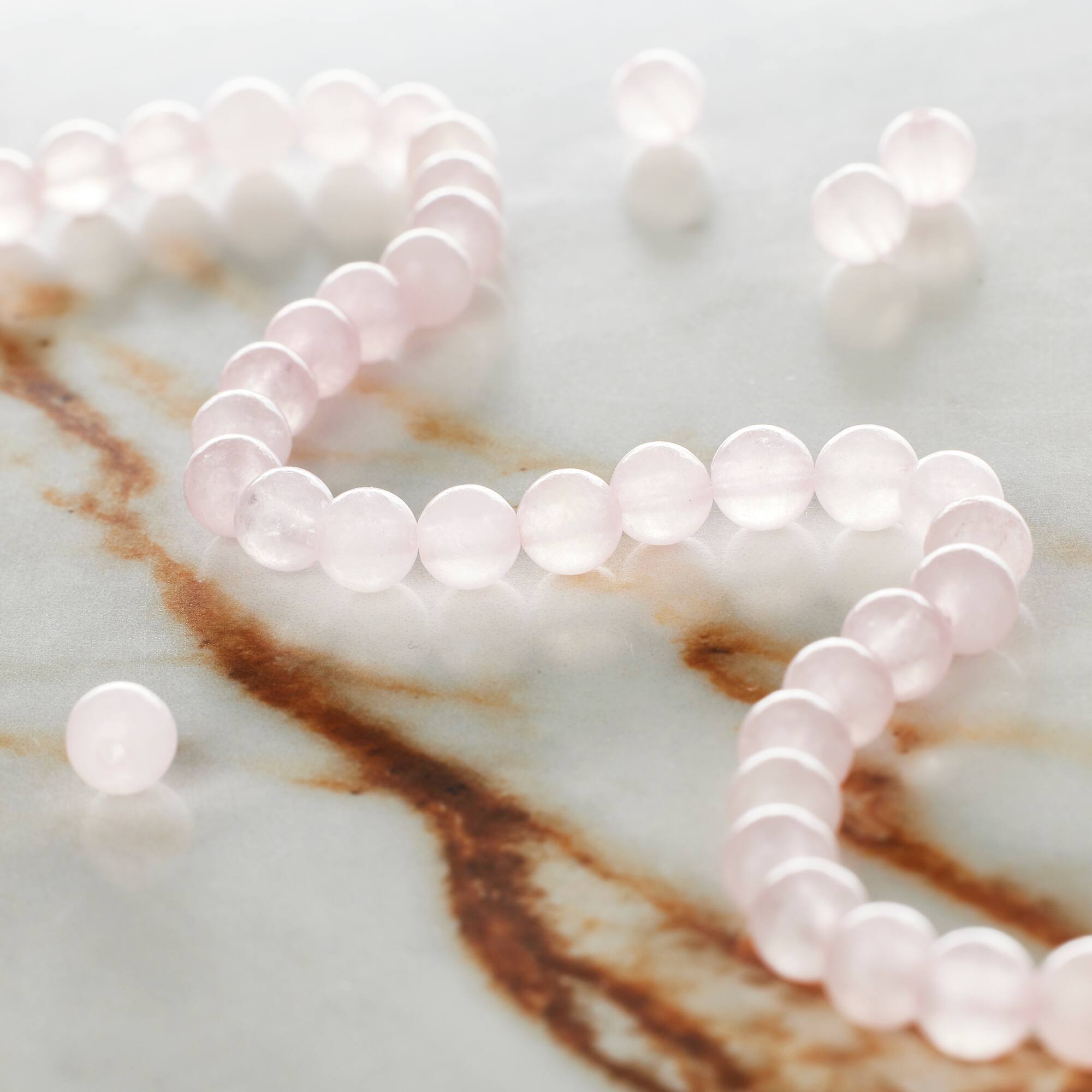 Rose Quartz Round Beads, 6mm by Bead Landing™